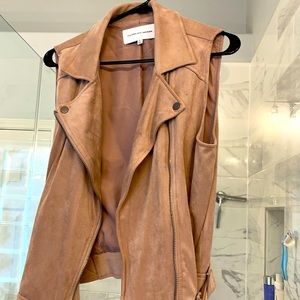 Blush velour vest jacket